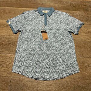 NWT Mantra Polo Shirt Mens Large Blue Catalyst Point Collar Performance Golf NEW